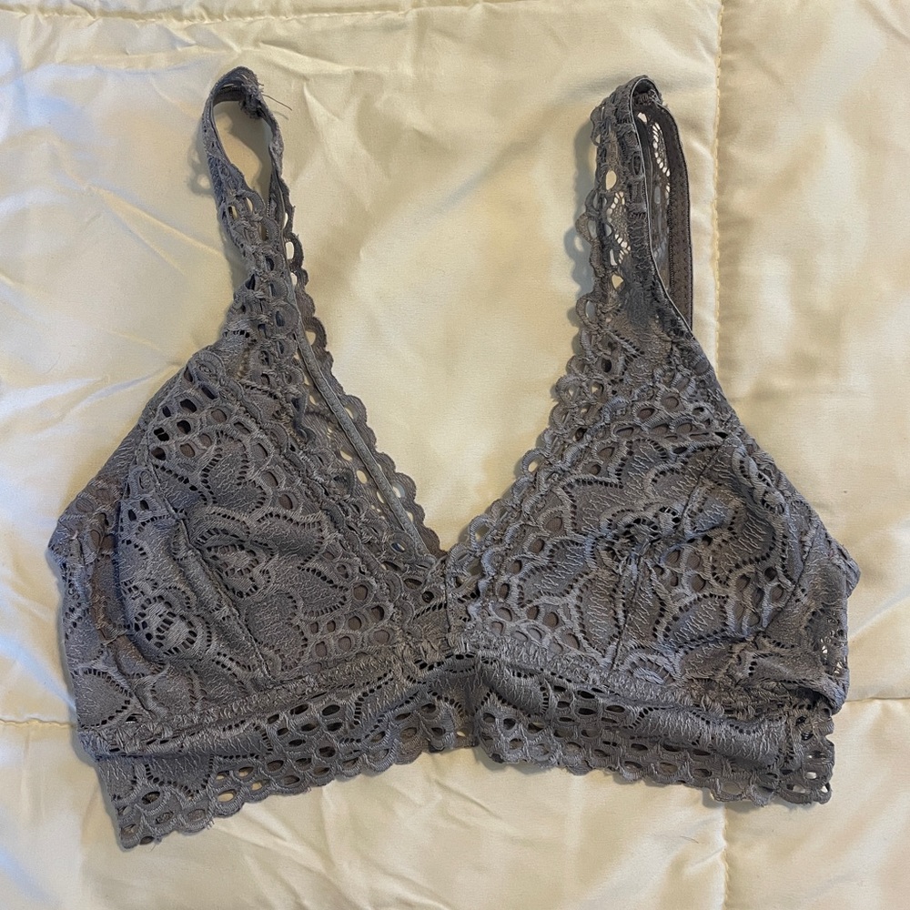Gray Lace Bralette